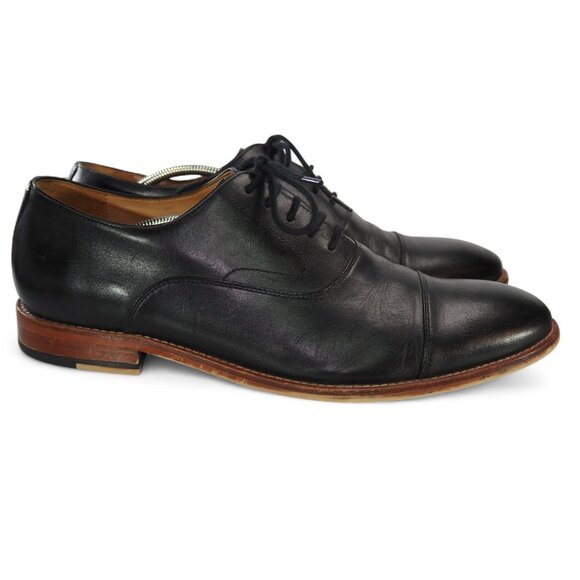 Warfield & Grand Fremont Cap Toe Leather Oxfords Men's 10 Black - Picture 4 of 12